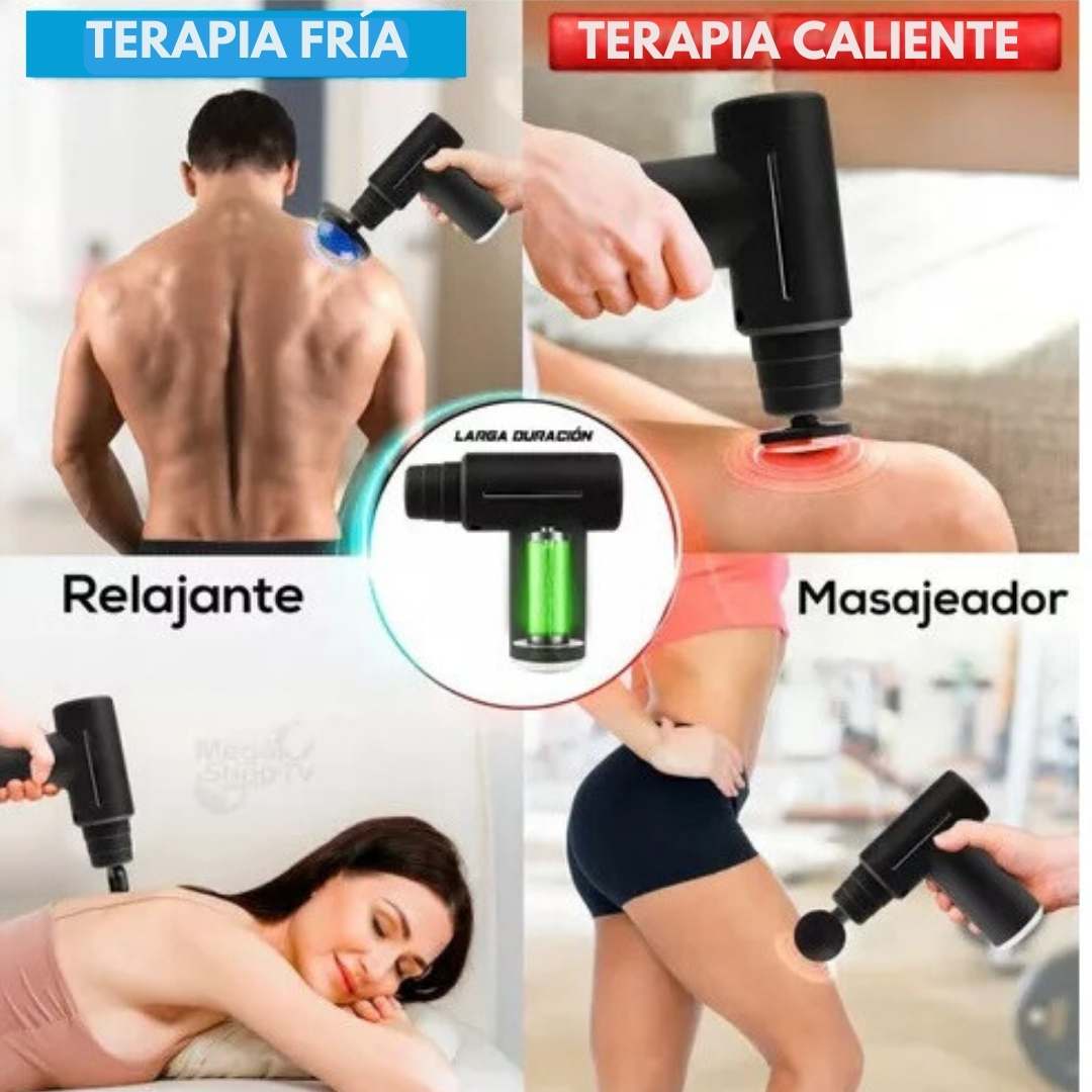 ✅Masajeador PROFESIONAL  INÁLAMBRICO 6 en 1 con Terapia FRIO/CALIENTE + Bono de REGALO